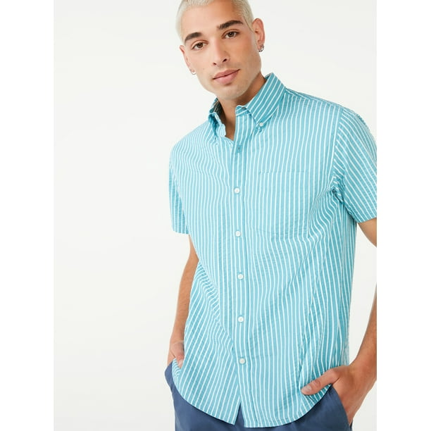 Free Assembly - Free Assembly Men's Everyday Button-Down Shirt with ...
