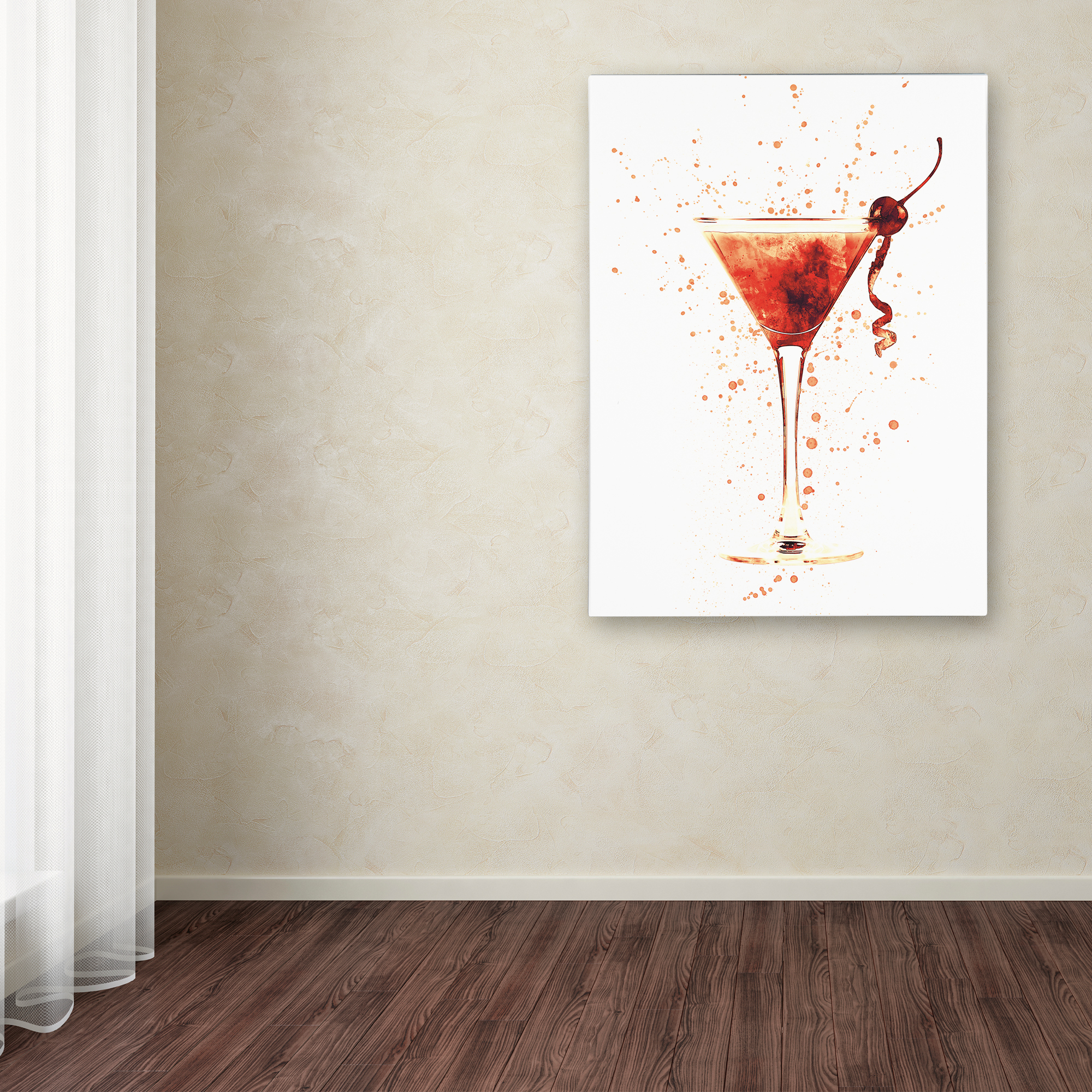 Trademark Fine Art 'Cocktail Drinks Glass Watercolor XII' Canvas Art by Michael Tompsett