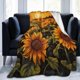 thumbnail image 4 of Manta de girasol para niñas y mujeres, regalo floral, atardecer, franela para el hogar, sofá cama, sofá, suave, difusa, ligera, decoración para todas las estaciones, 80 x 60 pulgadas, 4 of 7