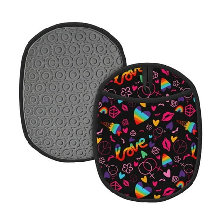 

Tebeau Lgbt Rainbow For Pride Print Silicone Pot Holders Multi-Purpose Hot Pads for Kitchen Trivets Potholders Oven Mitts for Baking Cooking Hot Dishes Pans Heat Resistant
