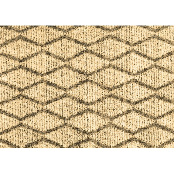 Ahgly Company Indoor Rectangle Trellis Brown Modern Area Rugs, 4' x 6'
