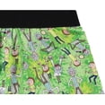 thumbnail image 4 of RICK AND MORTY Boxer Briefs Mens Boxer Briefs Underwear - Rick Sanchez & Morty Adult Boxers Green, X-Large, 4 of 7