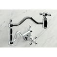 thumbnail image 3 of Kingston Brass KS2101AX Heritage Two-Handle 1-Hole Wall Mount Pot Filler Faucet in Polished Chrome, 3 of 8