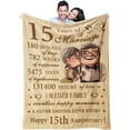 thumbnail image 1 of LHSHID 10th Anniversary Tin Gifts Blanket 10 Year Anniversary Wedding Gifts for Him Her Couples 10th Anniversary 10 Year Anniversary Decorations Blanket 30x40in, 1 of 6