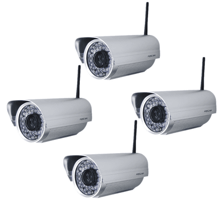 Foscam FI9805W H.264 1.3 MP 960p HD Outdoor Wireless IP Camera - 4-Pack - Certified