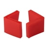 8Pcs Red Soft Angle Iron Foot Pad L Shaped Edge Leg Cover 40mmx40mm