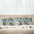 thumbnail image 7 of Ambesonne Tropical Throw Pillow Cover 4 Pack, Palm Trees Coastline, 18", Coconut and Blue, 7 of 7