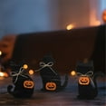thumbnail image 4 of GiLiling 3-Piece Wooden Halloween Black Cat Decor Set - Rustic Farmhouse Style Tray Sign for Home Porch Tabletop Entryway Seasonal Display Collection​​, 4 of 6
