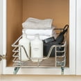 thumbnail image 5 of Household Essentials Glidez Multipurpose Chrome-Plated Steel Pull-Out/Slide-Out Storage Organizer for Under Cabinet Use - 1-Tier Design - Fits Standard Size Cabinet or Shelf, Chrome, 5 of 10