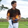 thumbnail image 3 of Yiaed Cozy Tree Hole CabinPrint Men's Short Sleeve Polo Shirt,Golf Polo for Men Three-Button Golf Shirt Athletic Casual Collared T-Shirt- 4X-Large, 3 of 7