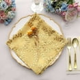 thumbnail image 3 of Efavormart Sparkly Gold Leaf Vine Embroidered Sequin Tulle Cloth Dinner Napkins, Sheer Decorative Napkins, 3 of 10