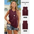 thumbnail image 3 of ZXSXSY Womens Graphic Tank Tops Summer Casual Crew Neck Sleeveless Tops Floral Print Vests, 3 of 6