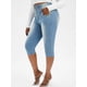 thumbnail image 1 of Jeans Talla Extra Capri Lavado Claro Rosegal  Vaqueros de talla grande, 1 of 5