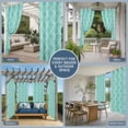 thumbnail image 5 of 1 Panel Outdoor Curtains for Patio Waterproof 54"x84", Turquoise Moroccan Weatherproof Privacy Outsides Curtains, Morocco Boho Ethnic Abstract Geometric Grommet Thermal Drapes for Cabana Porch, 5 of 8