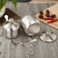 thumbnail image 5 of Juego de caja de condimentos con recipiente giratorio de 15 * 17 cm, frascos/botellas de especias de acero inoxidable Contenedor de especias con tapas Cuchara para azucarero para servir té, café, 5 of 5