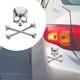 thumbnail image 3 of 2 pegatinas para coche, diseño de calavera, emblema de calavera, para el cuerpo, de metal 3D, 3 of 8