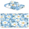 thumbnail image 2 of Coolnut White Daisy Bath Towels Absorbent Bath Towels Set Soft Towel Set for Home Hotel Decor Gym Swim, 3 Piece Wash cloth, 2 of 7