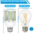 thumbnail image 2 of 30W LED Corn Light Bulb 3000 Lumen Led Corn Bulb Super Bright 5000K Daylight White E26/E27 Base LED Light Bulb for Home Garage Lighting Garage Backyard Office Household, 2 of 6