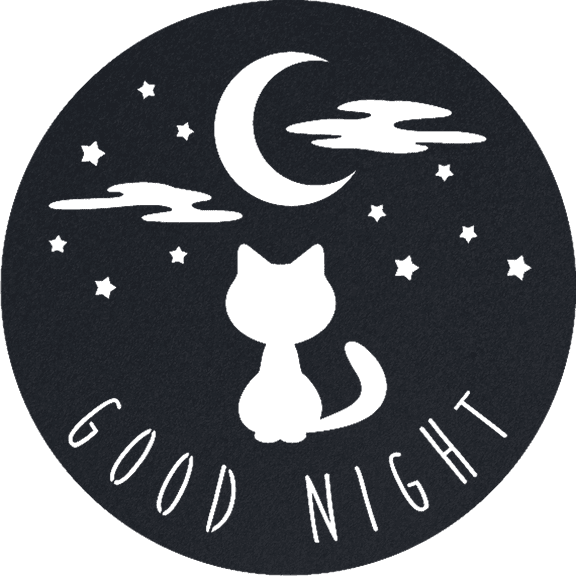 Good Night Cat - Metal Wall Art