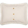 thumbnail image 3 of VHC Brands Burlap Pillow Cover with Fringed Ruffle Cotton Farmhouse Bedding in Antique Off-White Sham, Standard 21x27, 3 of 3