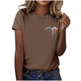 thumbnail image 4 of MuXiKeJi Clothes 250th Anniversary USA Shirt Womens 250 Years Semiquincentennial V Neck T-Shirt American Flag Graphic Tee Casual Top, 4 of 4