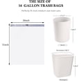 thumbnail image 3 of Ultra Thick Heavy Duty Plastic 16 Gallon No Tear Open Drawstring Trash Bags White ‎lavender Scent Plastic Garbage Bags For Household Kitchen Bedroom Bathroom Living Room Office Restaurant, 3 of 9