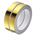 thumbnail image 1 of Uxcell 2Pcs Cinta de Espejo Metálico de Líneas de Foil Dorado para Azulejos de Suelo 0.79"x82 Ft, 1 of 6