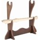 thumbnail image 1 of Soporte de flauta de 2 niveles, de madera, para flautas y katanas., 1 of 6