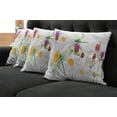 thumbnail image 5 of Ambesonne Dragonfly Throw Pillow Cover 4 Pack, Daisy Field Spring, 24", Fern Green White, 5 of 5