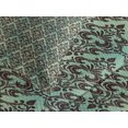 thumbnail image 4 of Ambesonne Damask Quilted Bedspread Set 3 Pcs, Leaves Buds Ornate Style, Queen Size, Mint Green Dark Brown, 4 of 5
