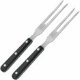 thumbnail image 1 of 2 Fourchettes à Sculpter Fourchettes à Pot Fourchette à Viande en Acier Inoxydable avec Poignée en Plastique 10.6 Pouces Fourchette de Service Barbecue avec Poignée Noire, 1 of 5