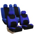thumbnail image 2 of FH Group Car Seat Covers Light & Breezy Flat Cloth, Full Set w/ Trimmable Vinyl Floor Mats, 2 of 6