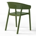 thumbnail image 2 of WestinTrends Playa 5-Piece Modern Patio Square Dining Table Set with Stackable Patio Dining Chairs, Olive Green, 2 of 15