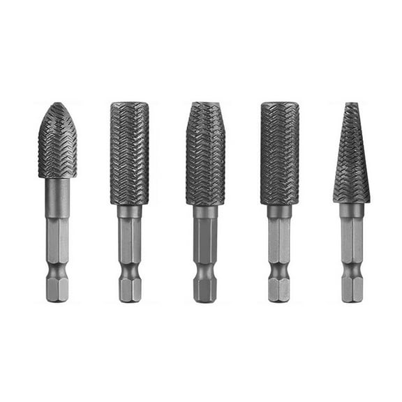 1/4 Inch Hex Shank Rotary Rasp Drill Bits for Steel Milling and Shaping