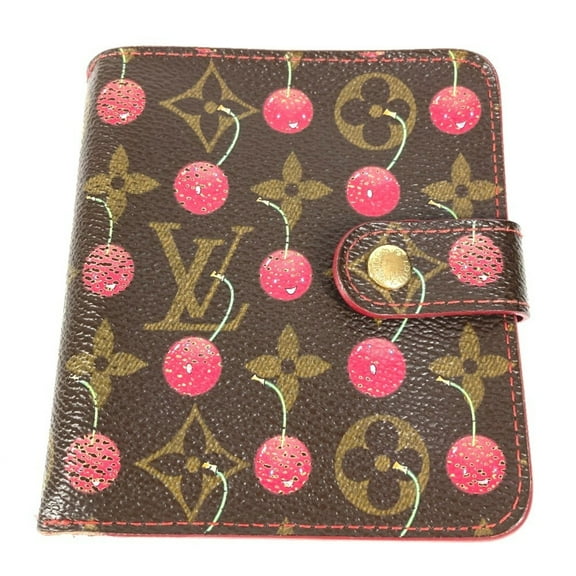 Pre-Owned LOUIS VUITTON M95005 Monogram Cherry Takashi Murakami Compact Zip Wallet... (Good)