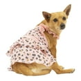 thumbnail image 3 of Vibrant Life Pink Leopard Tiered Pull Over Skirt Dress for Dogs, Size Small, 3 of 6