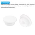 thumbnail image 4 of Uxcell 4Pcs Tapones de Silicona en Forma de T 26mm 1" Diámetro Tapón de Sellado Redondo Blanco, 4 of 7