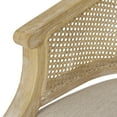 thumbnail image 3 of Noble House Silkie Wood and Cane Club Chair, Set of 2, Beige, 3 of 9