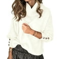 thumbnail image 3 of Women'S Oversized Chunky Pullover Sweaters Cowl Neck Long Sleeve Winter Slouchy Loose Knit Sweaters White 4XL, 3 of 8