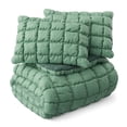 thumbnail image 2 of Mainstays Kids Light Green Puffy Comforter Set, Full/Queen, 3 Pieces, 2 of 9