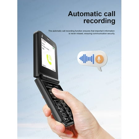 2024 SERVO Flilo9 3G WCDMA Cellphone Foldable 2 SIM Card Speed Dial Blacklist Type-C Flip Mobile Phone 2.6“ Displa