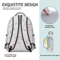 thumbnail image 5 of Pioneer Flower Floral Print Pattern Backpack for School, Cute School Bag with Adjustable Shoulder Straps and Padded Back, 15.3"x11"x7.1", 5 of 5