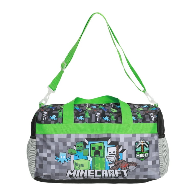 Minecraft Creeper 4-Piece Travel Set Duffel Bag, Drawstring