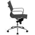 thumbnail image 2 of Mid-Back Transparent Black Mesh Executive Swivel Office Chair with Synchro-Tilt Mechanism and Arms, 2 of 6
