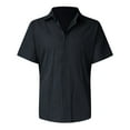 thumbnail image 4 of BOBOGOJP Chemises Décontractées pour Hommes Manches Courtes Coupe Régulière, Noir P, 4 of 4