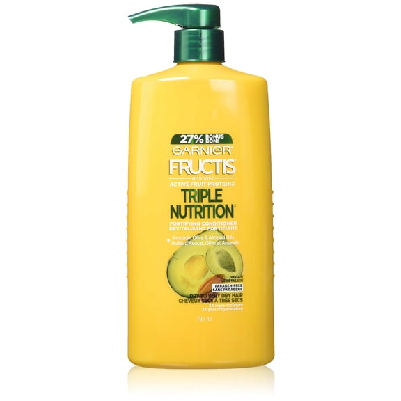 Garnier Fructis triple nutrition fortifying conditioner with avocado, olive & almond oils, 787ml