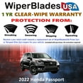 thumbnail image 2 of 2022 Honda Passport Beam Wiper Blades Wipers w/1yr Warranty (Set of 2), 2 of 5