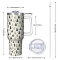 thumbnail image 2 of Gold Christmas Tree Pattern Tumbler with Handle and Lid,40oz Double Wall Vacuum Insulated Tumbler,Cups Gift for Women and Men, 2 of 7