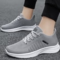 thumbnail image 6 of GrmtClth Lightweight Mesh Athletic Trainers for Men Soft Cushioned Sole Lace Up Breathable Knit Casual Jogging Walking Sneakers Gray (US/9), 6 of 7