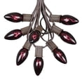 thumbnail image 1 of Novelty Lights 25 Foot C9 Twinkle Outdoor Patio Halloween String Light Set, Black Light Purple, Brown Wire, 25 Bulbs, 1 of 5